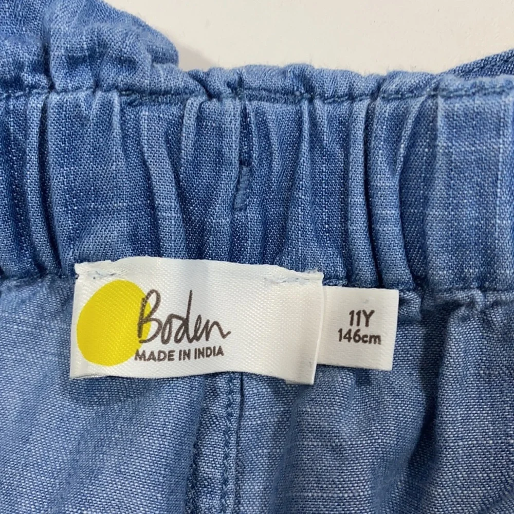 Boden Kids Tie-Waist Chambray Jogger 11Y - Picture 6 of 8